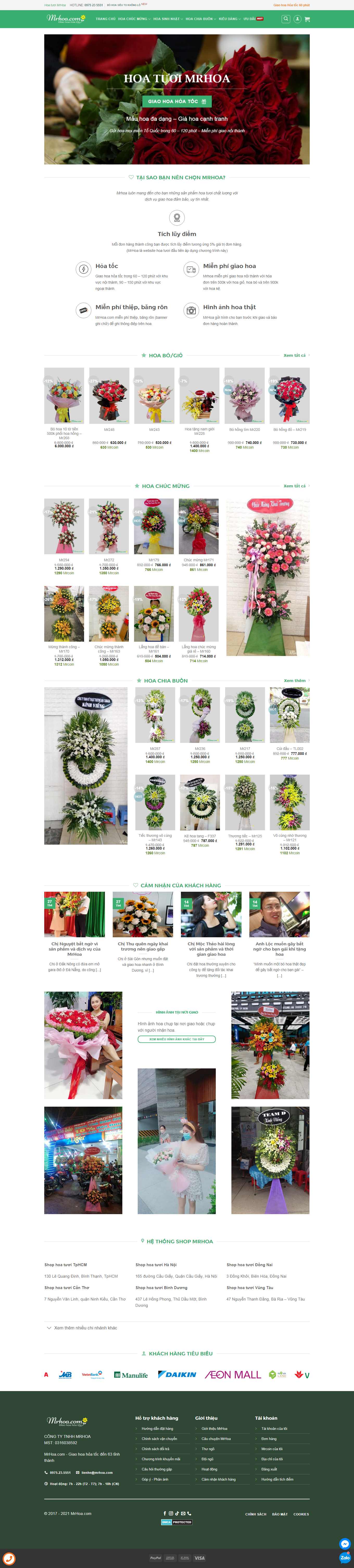 [hoatot] Thiết kế Website Web shop bán hoa - mrhoacom
