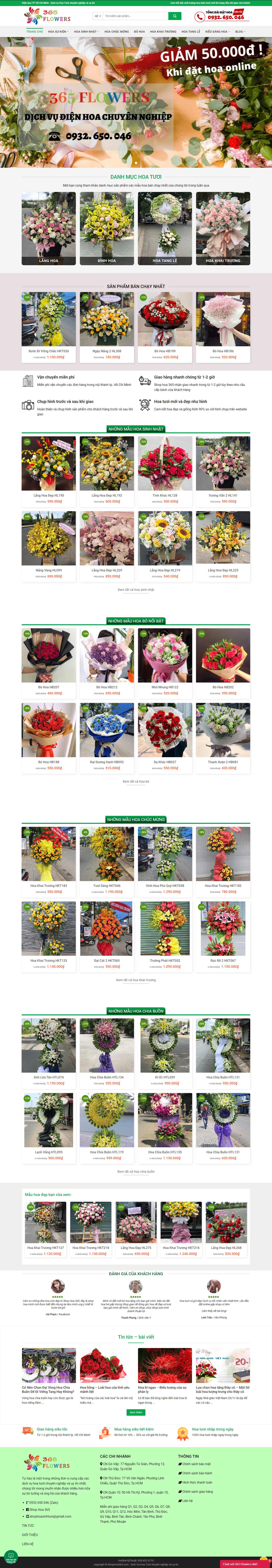 [hoatot] Thiết kế Website Web shop bán hoa - shophoa365com