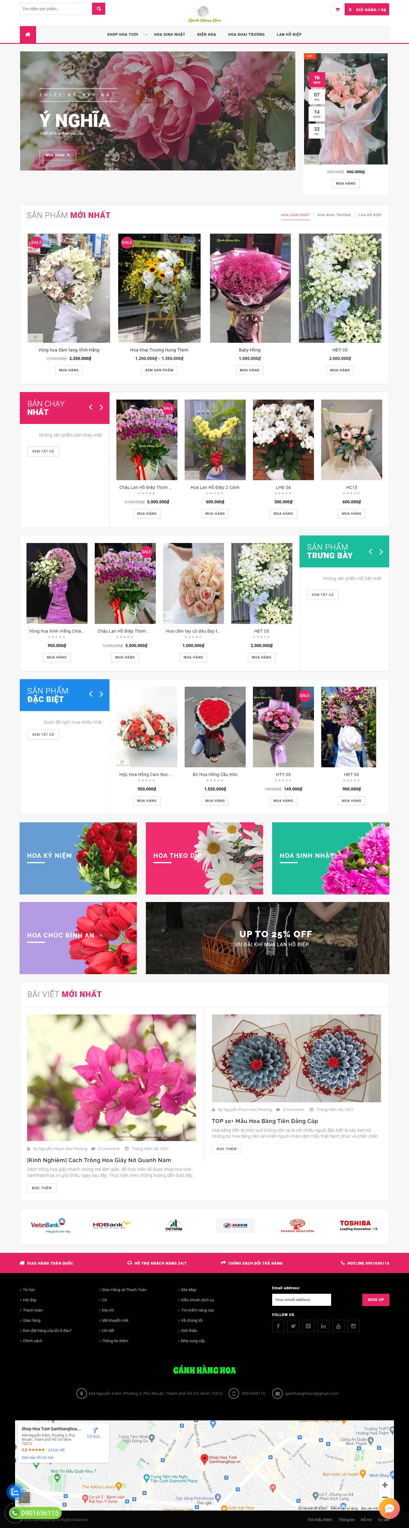[hoatot] Thiết kế Website Web shop bán hoa - ganhhanghoavn