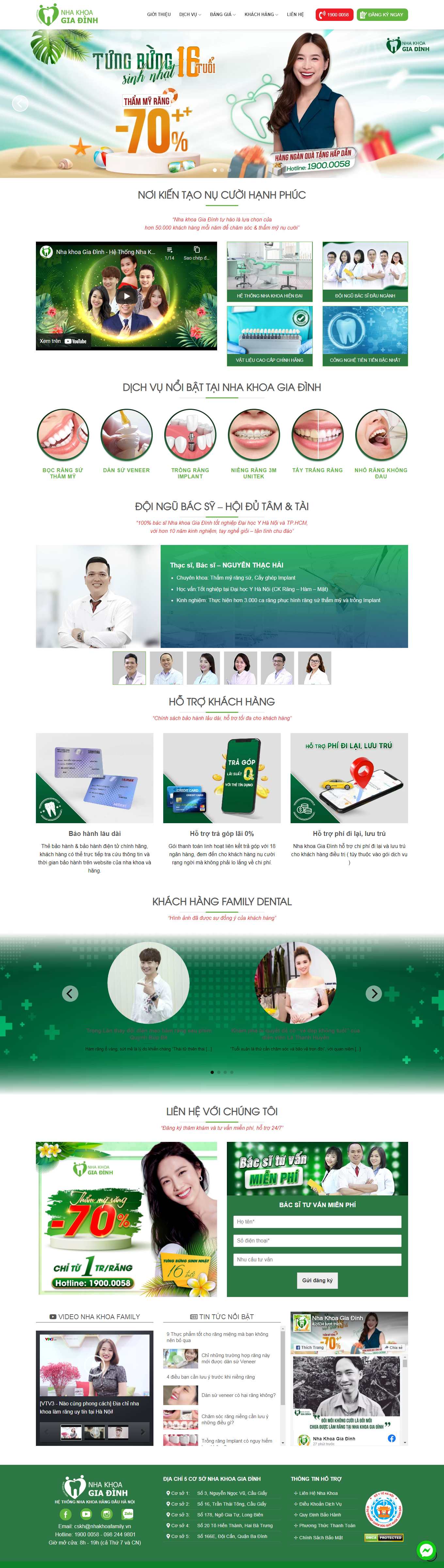 [nhakhoaparis] Thiết kế Website Web phòng khám nha khoa - nhakhoafamilyvn