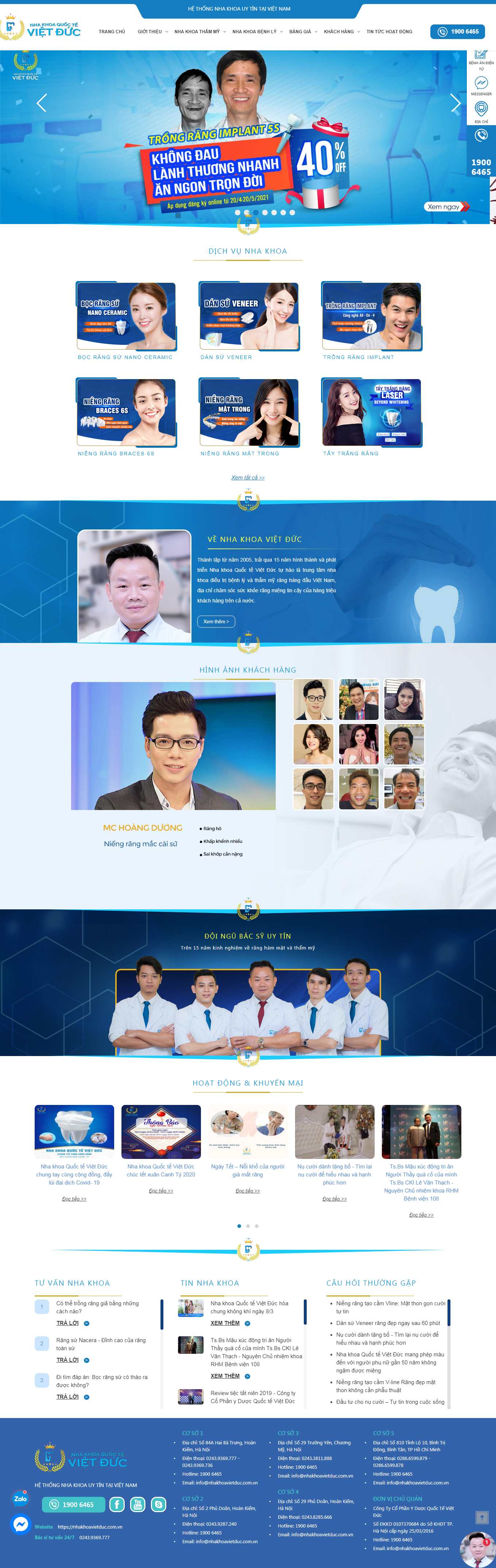 [nhakhoaparis] Thiết kế Website Web phòng khám nha khoa - nhakhoavietduccomvn