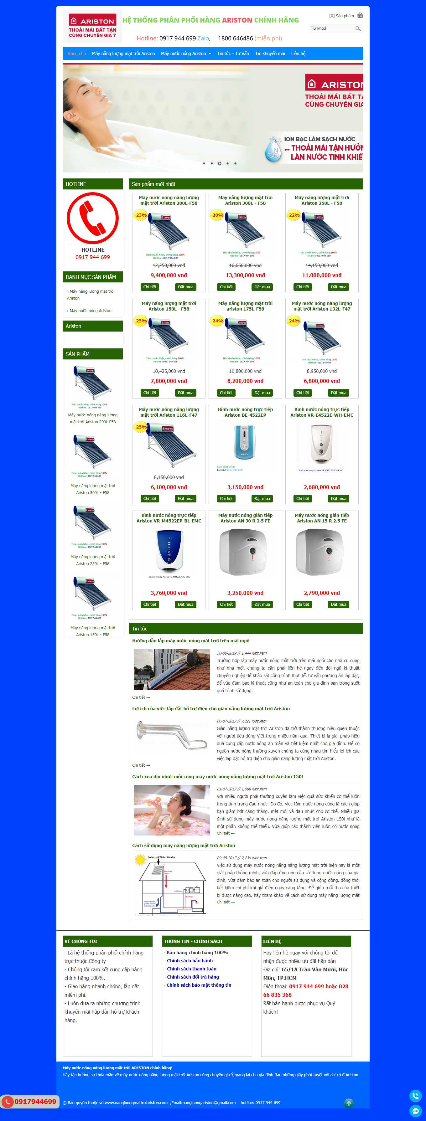 [daithanhgroup] Thiết kế Website Web bán máy năng lượng mặt trời - nangluongmattroiaristoncom