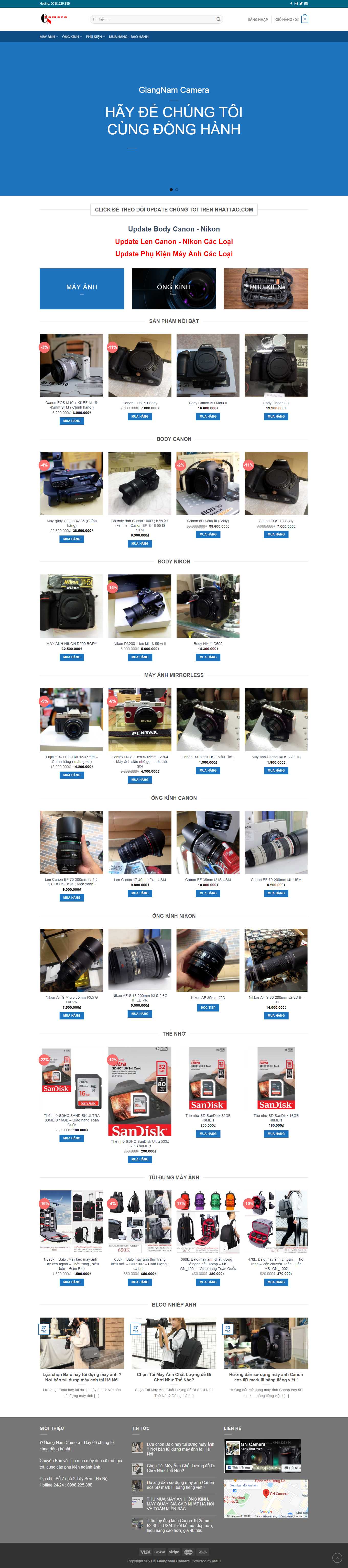 [binhminhdigital] Thiết kế Website Web bán máy ảnh - giangnamcameracom