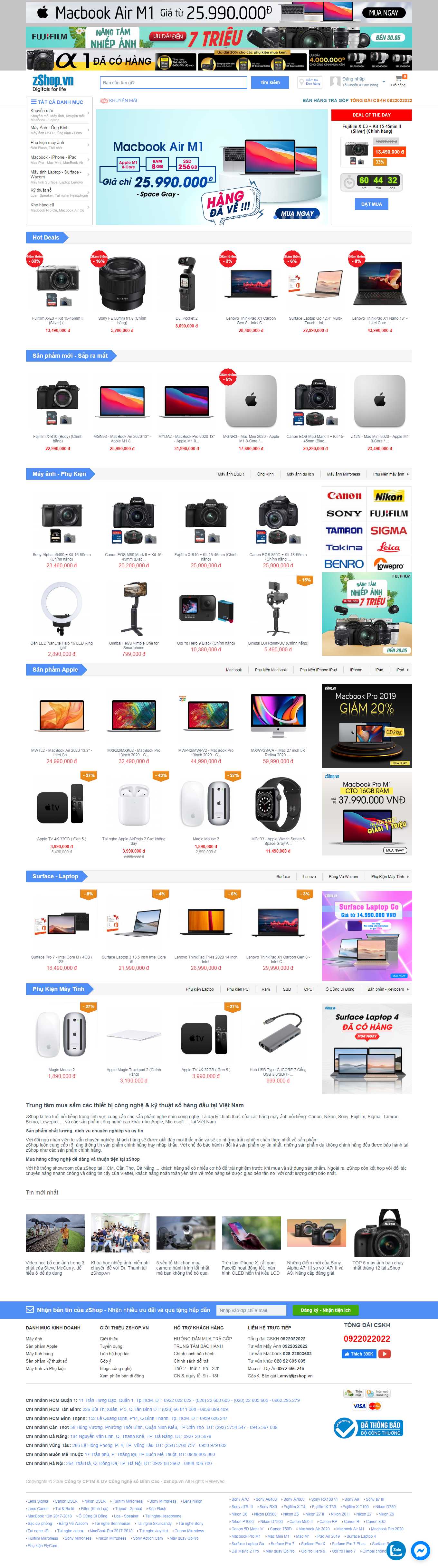 [binhminhdigital] Thiết kế Website Web bán máy ảnh - zshopvn