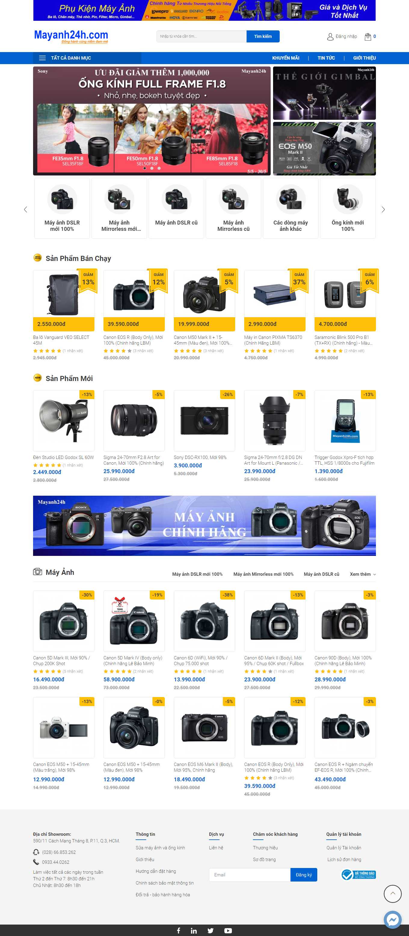 [binhminhdigital] Thiết kế Website Web bán máy ảnh - mayanh24hcom
