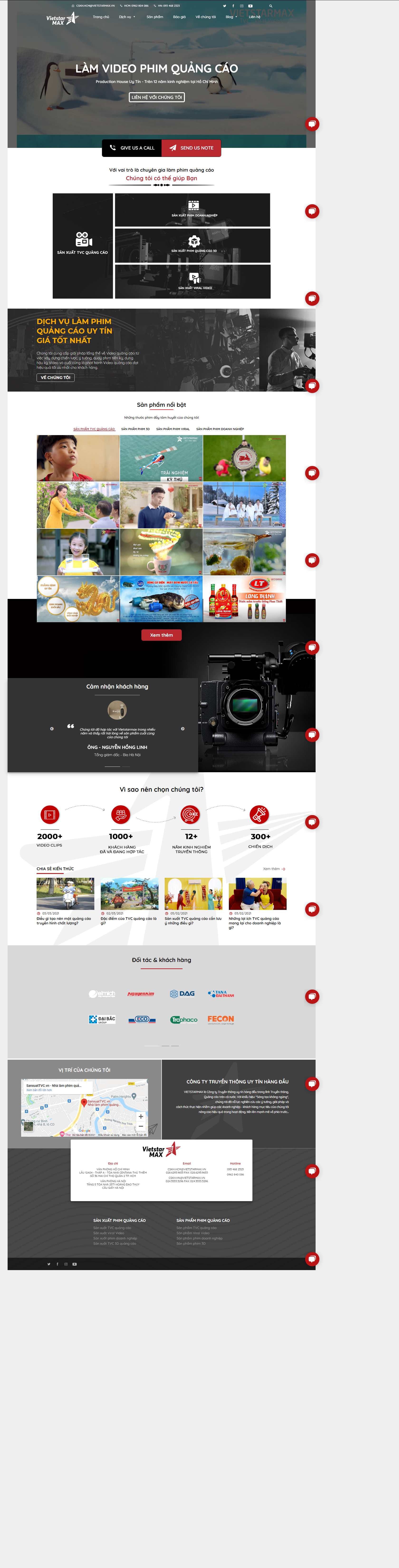 [windymedia] Thiết kế Website Web dịch vụ quay phim chụp hình - sanxuattvcvn