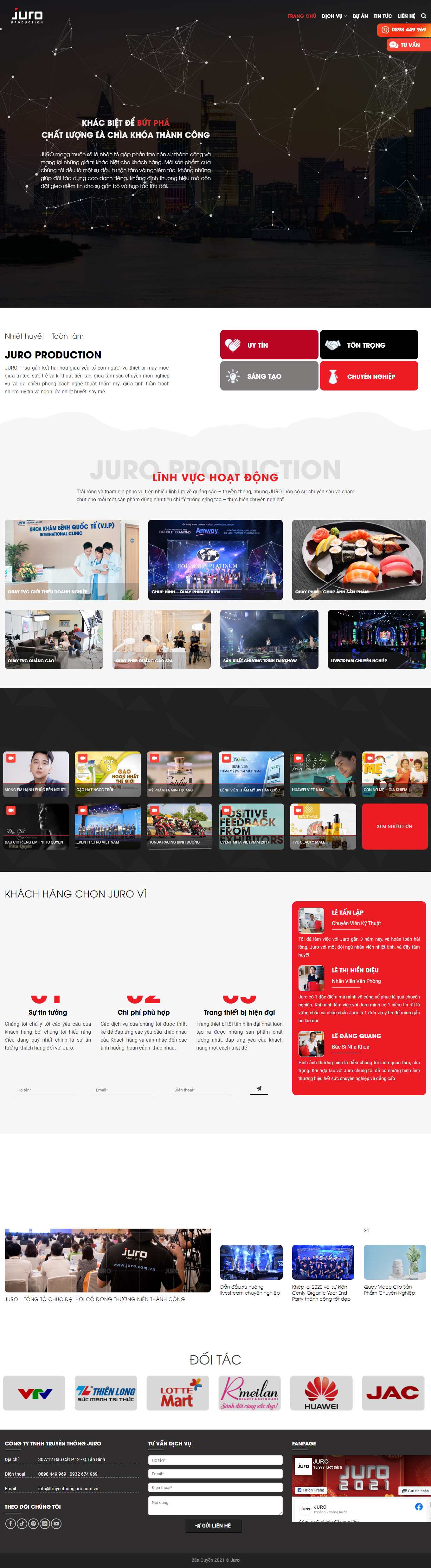 [windymedia] Thiết kế Website Web dịch vụ quay phim chụp hình - jurocomvn