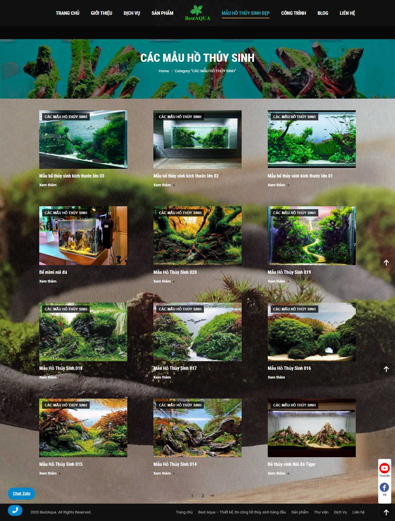 [thuycungxanh] Thiết kế Website Web bán cá cảnh, cây thủy sinh - bestaquavn