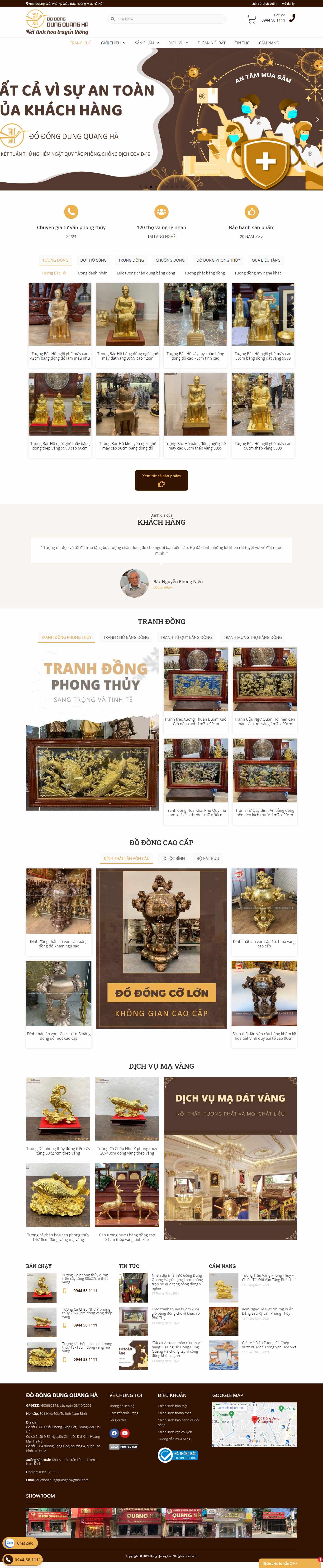 [khonggiantho] Thiết kế Website Web bán đồ thờ cúng - dungquanghacom