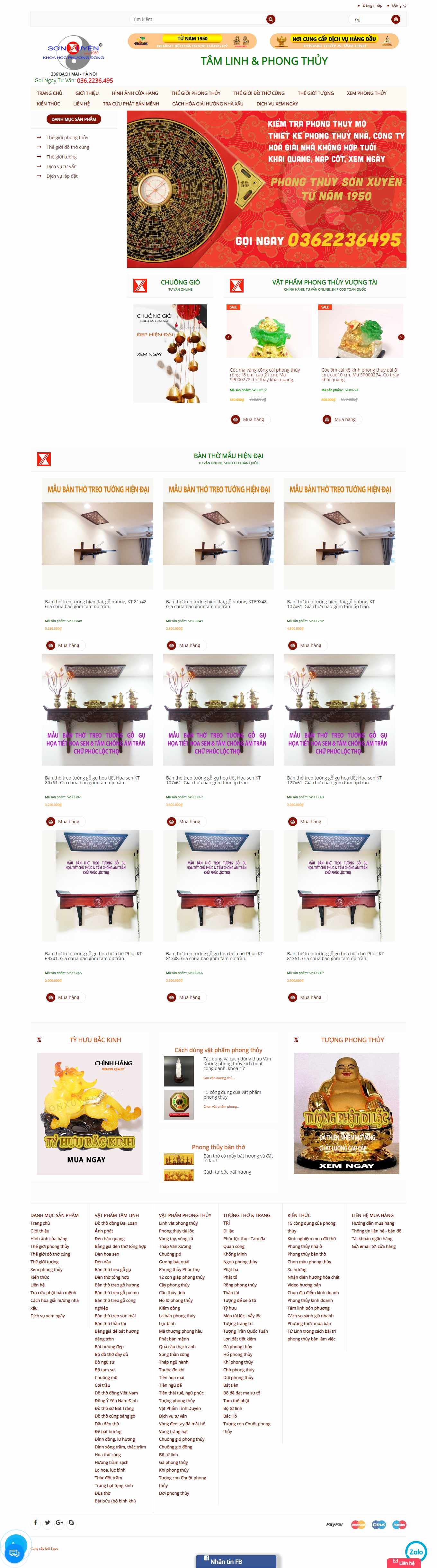 [khonggiantho] Thiết kế Website Web bán đồ thờ cúng - sonxuyencom