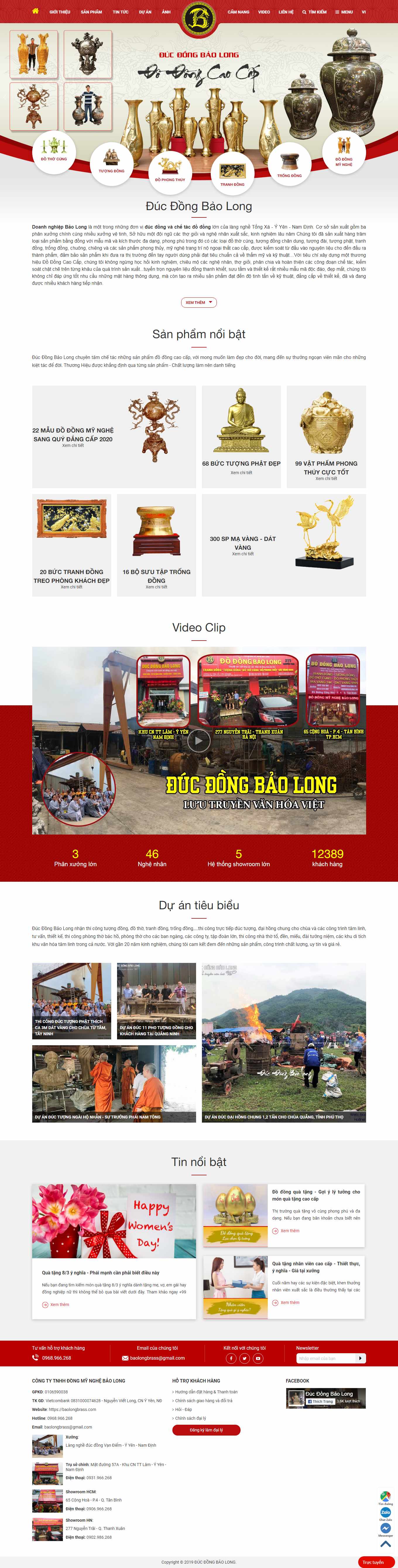 [khonggiantho] Thiết kế Website Web bán đồ thờ cúng - baolongbrasscom