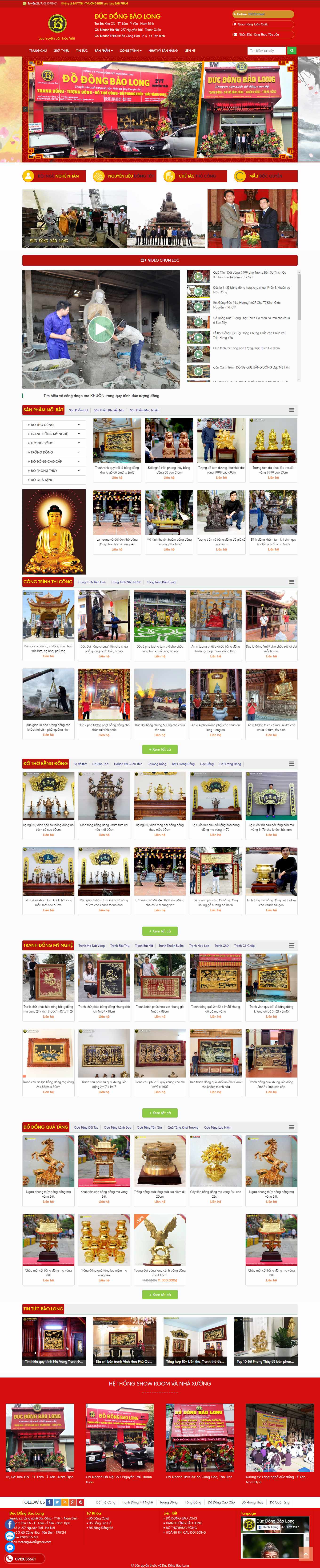 [khonggiantho] Thiết kế Website Web bán đồ thờ cúng - ducdongbaolongcomvn