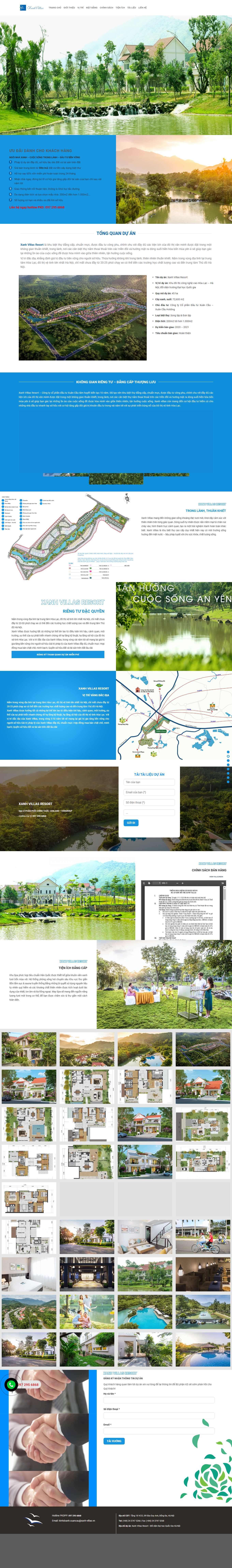 [angsanahotram] Thiết kế Website Web biệt thự, nghỉ dưỡng - xanh-villasvn