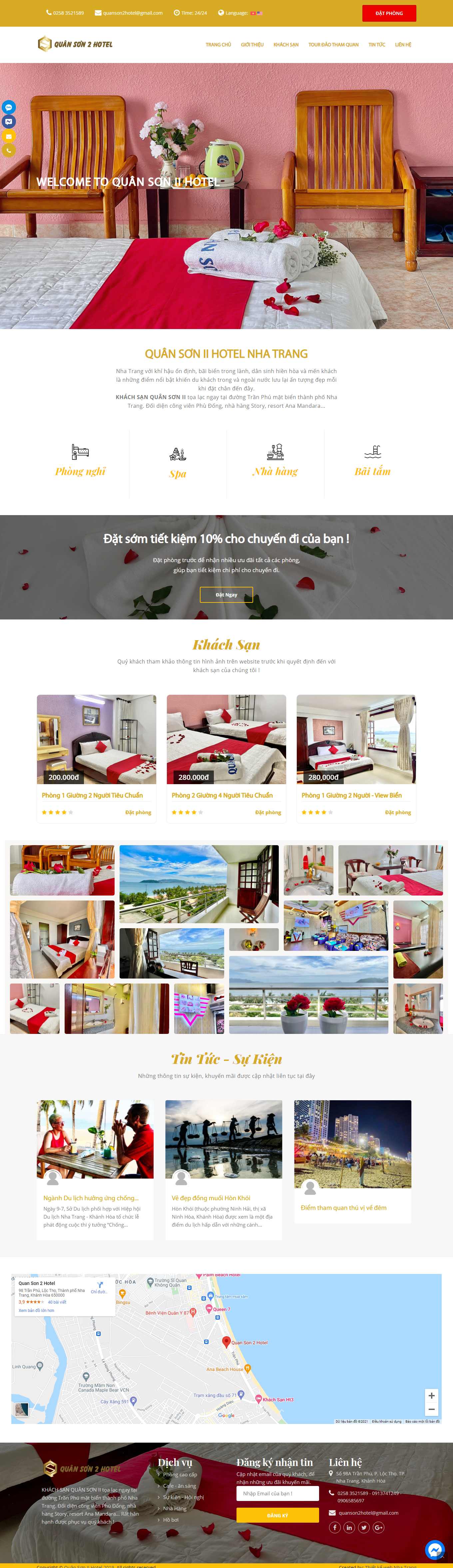 [angsanahotram] Thiết kế Website Web biệt thự, nghỉ dưỡng - quanson2hotelcom