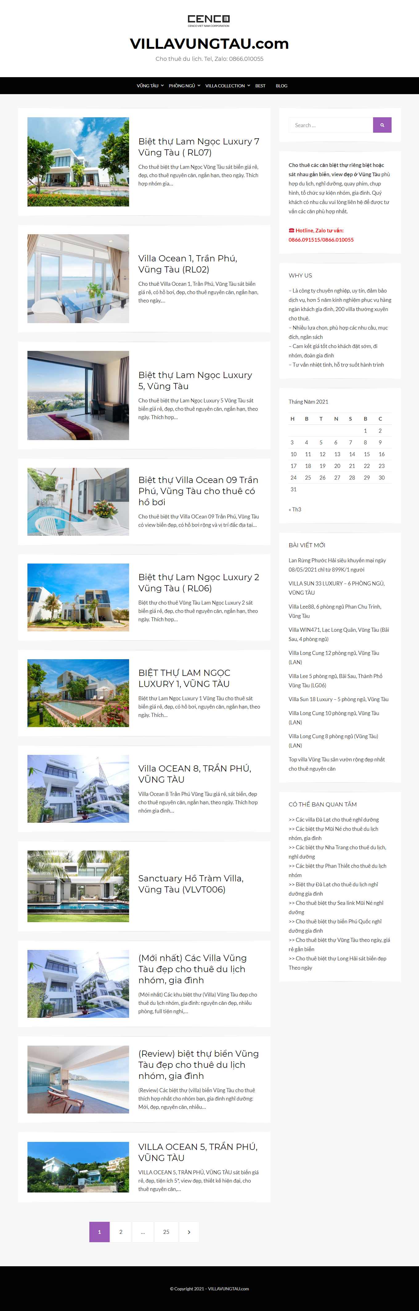 [angsanahotram] Thiết kế Website Web biệt thự, nghỉ dưỡng - villavungtaucom
