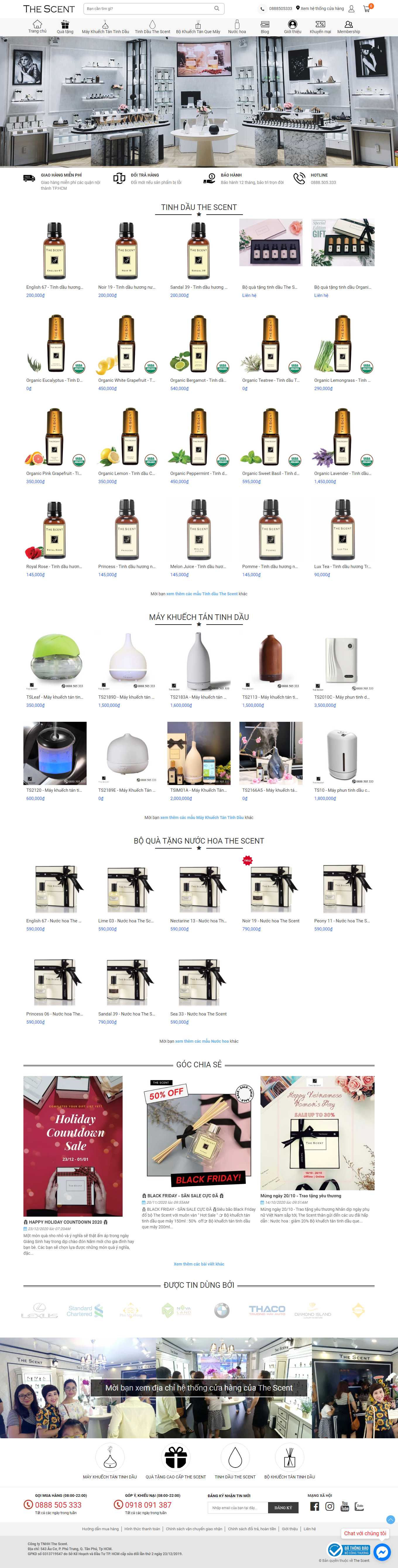 [blusaigon] Thiết kế Website Web đồ lưu niệm - thescentshopvn