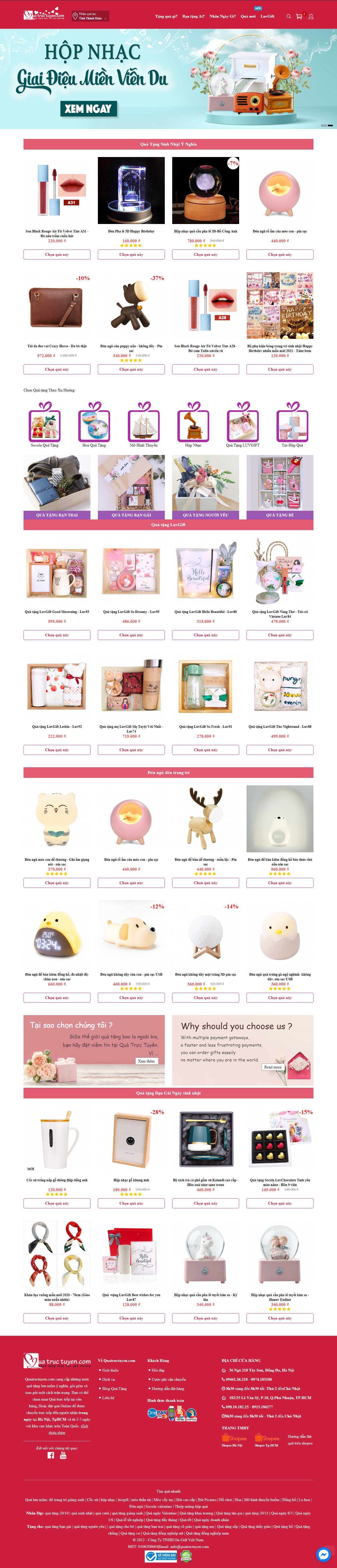 [blusaigon] Thiết kế Website Web đồ lưu niệm - quatructuyencom