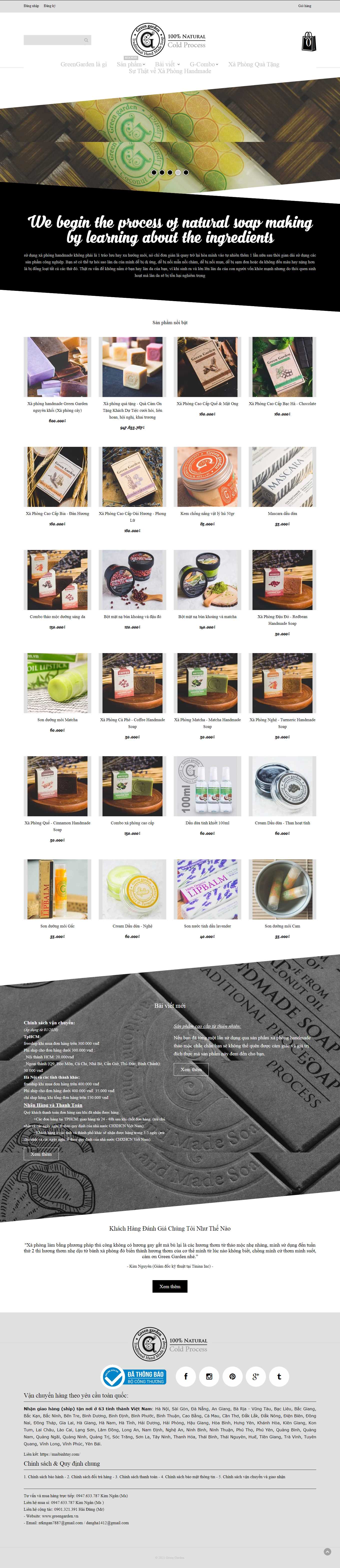 [blusaigon] Thiết kế Website Web đồ lưu niệm - greengardenvn