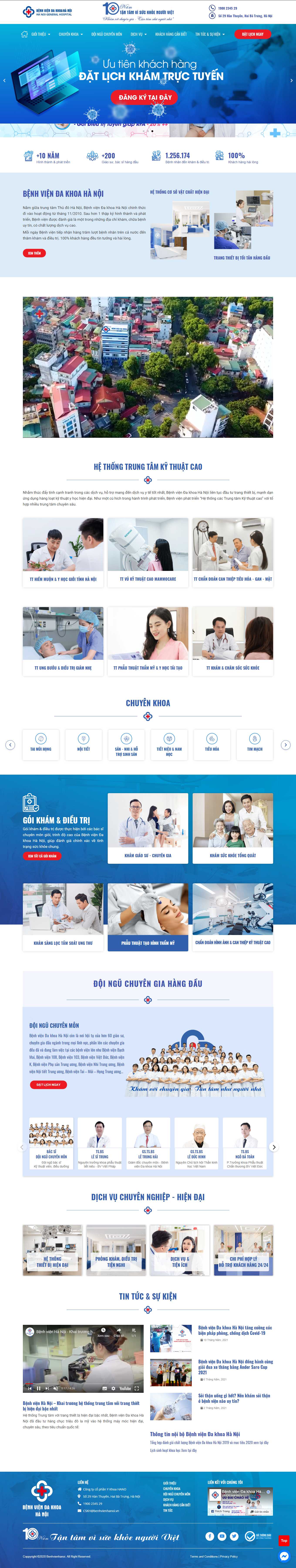 [khamtaimuihongnhi] Thiết kế Website Web phòng khám tai mũi họng - benhvienhanoivn