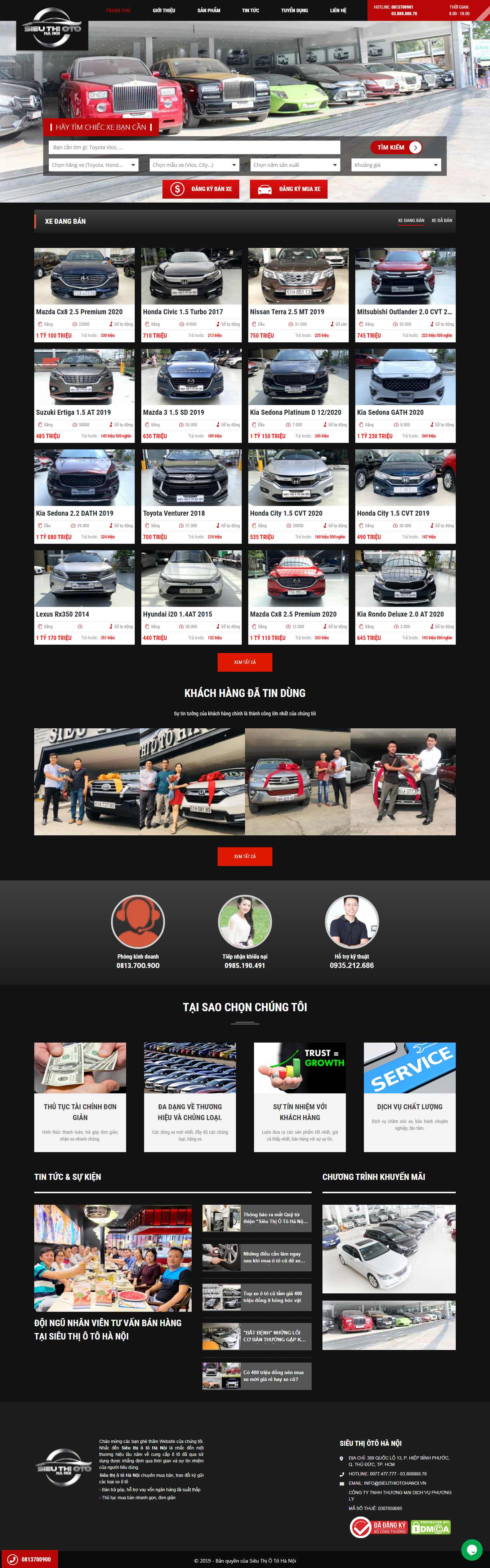 [hyundai-hadong3s] Thiết kế Website Web showroom sửa chữa ô tô, xe máy - sieuthiotohanoivn
