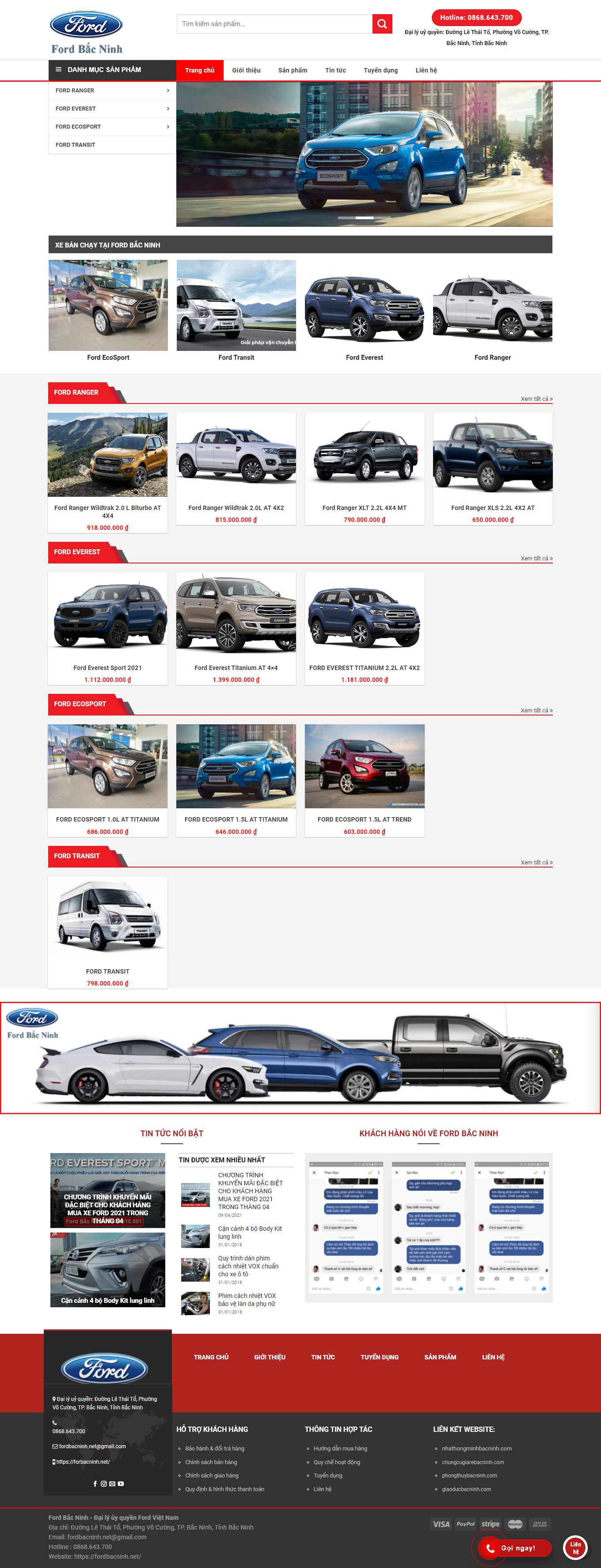 [hyundai-hadong3s] Thiết kế Website Web showroom sửa chữa ô tô, xe máy - fordbacninhnet