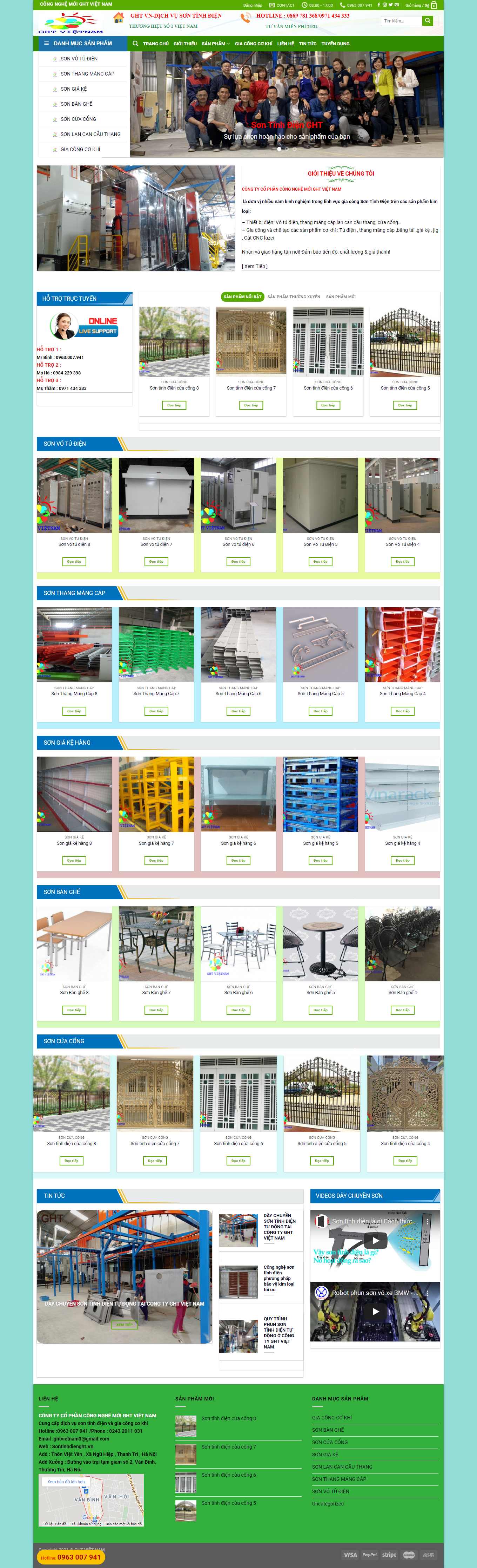 [sonhiepthanh] Thiết kế Website Web bán sơn nước, sơn tĩnh điện - sontinhdienghtvn
