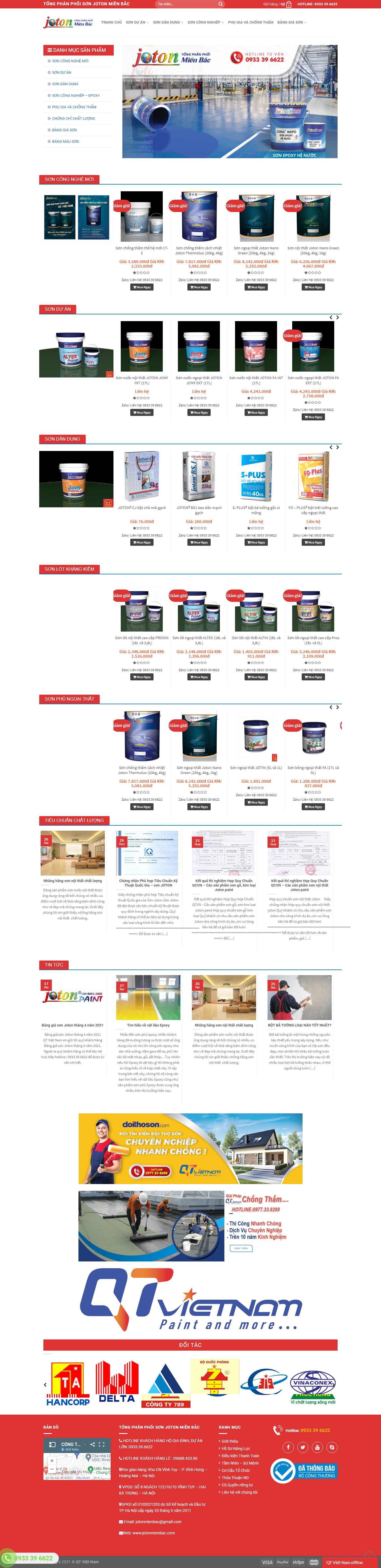 [sonhiepthanh] Thiết kế Website Web bán sơn nước, sơn tĩnh điện - jotonmienbaccom