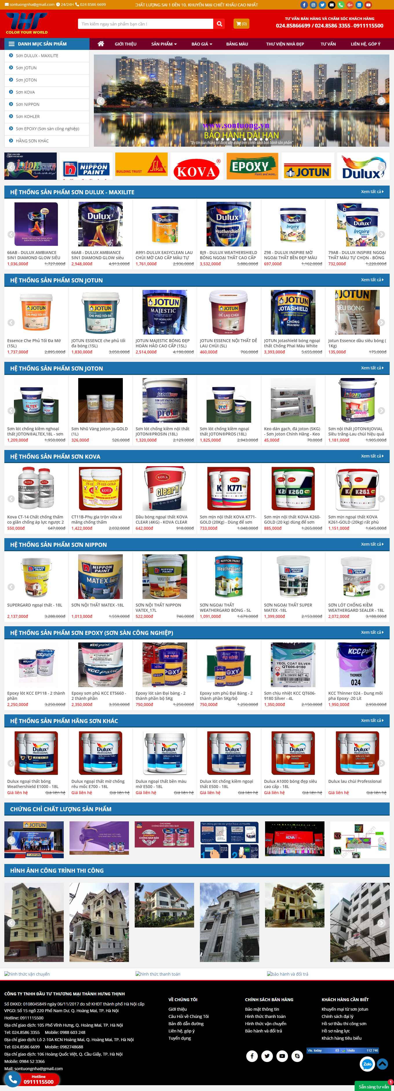 [sonhiepthanh] Thiết kế Website Web bán sơn nước, sơn tĩnh điện - sontuongvn