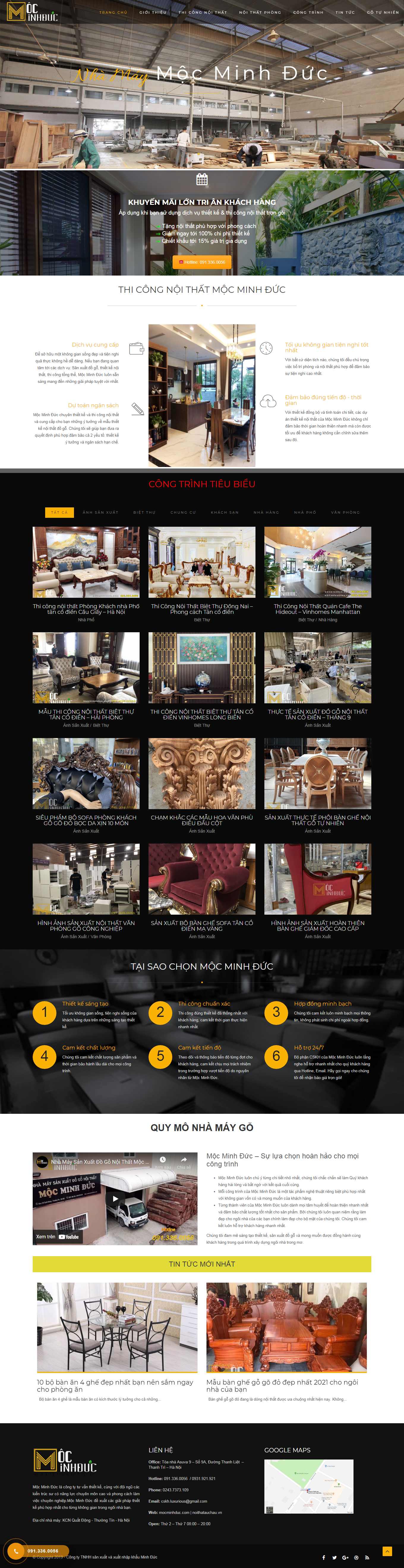 [dogovanha] Thiết kế Website Web xưởng gỗ - mocminhduccom