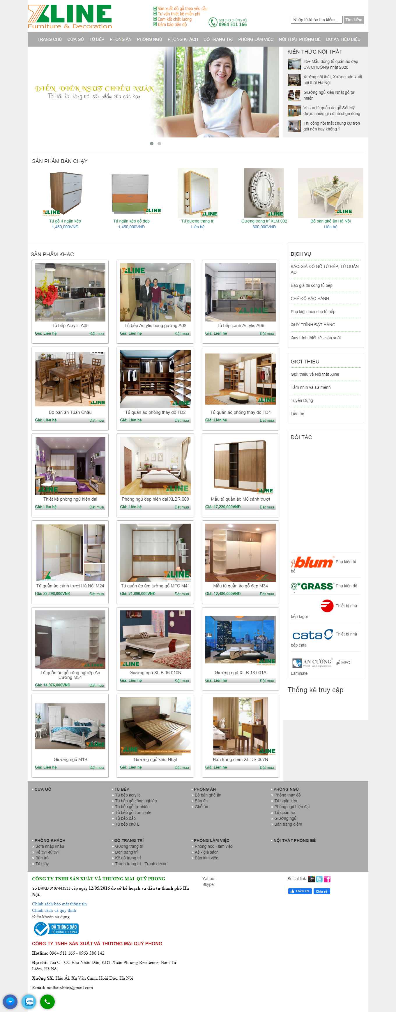 [dogovanha] Thiết kế Website Web xưởng gỗ - noithatxlinevn