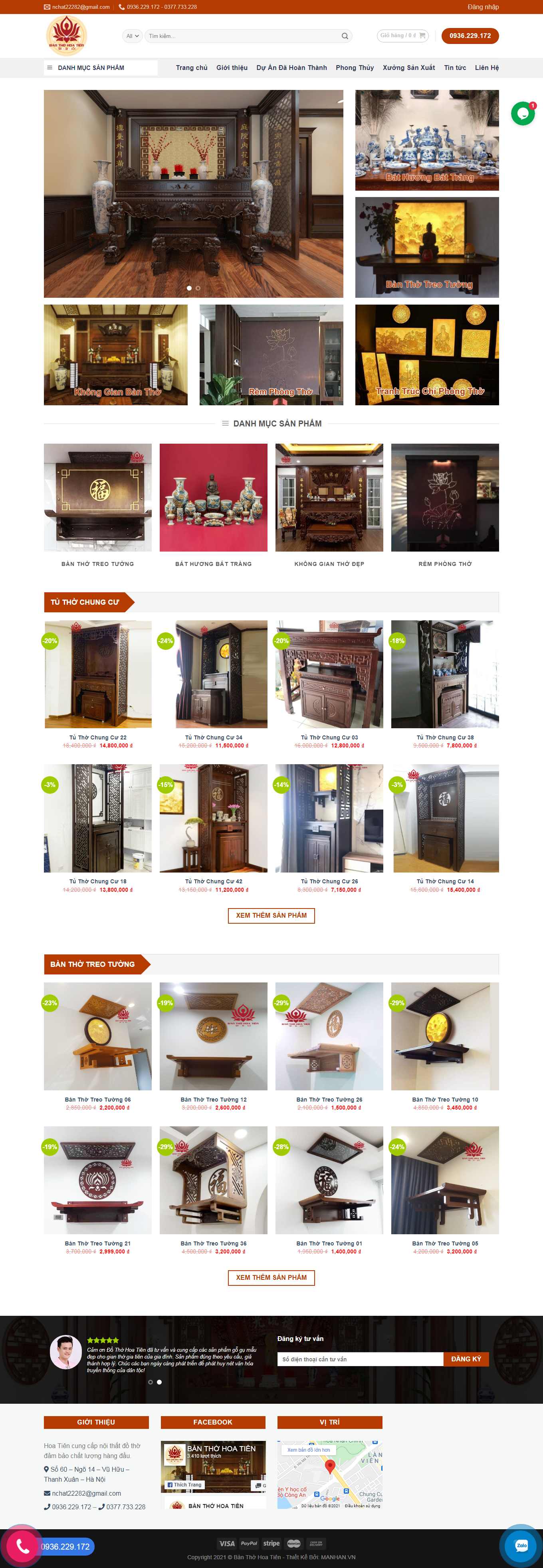 [dogovanha] Thiết kế Website Web xưởng gỗ - banthohoatiencom