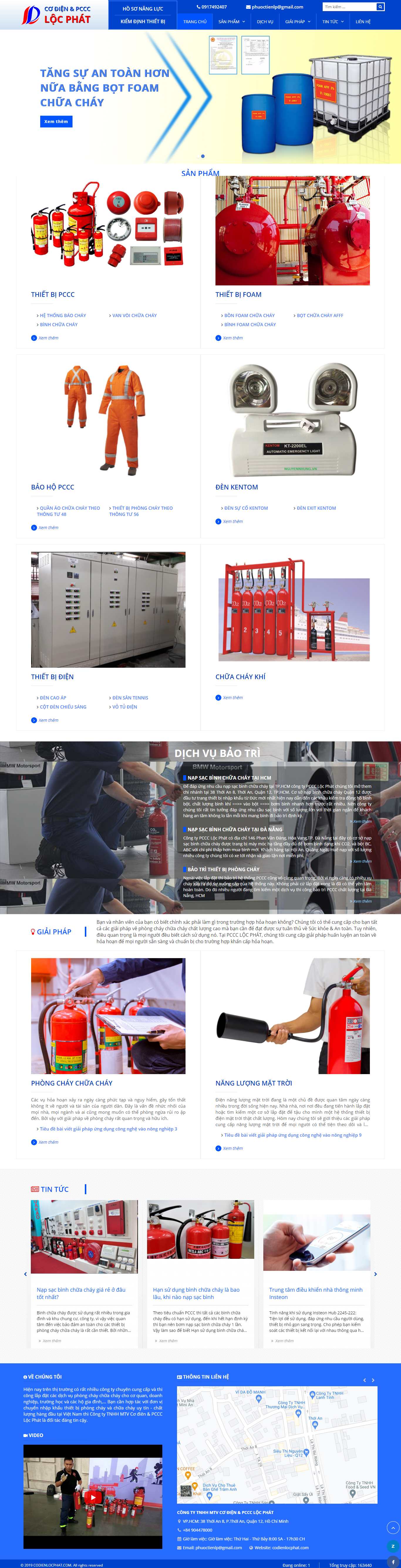 [pcccdhtvietnam] Thiết kế Website Web phòng cháy, chữa cháy - codienlocphatcom
