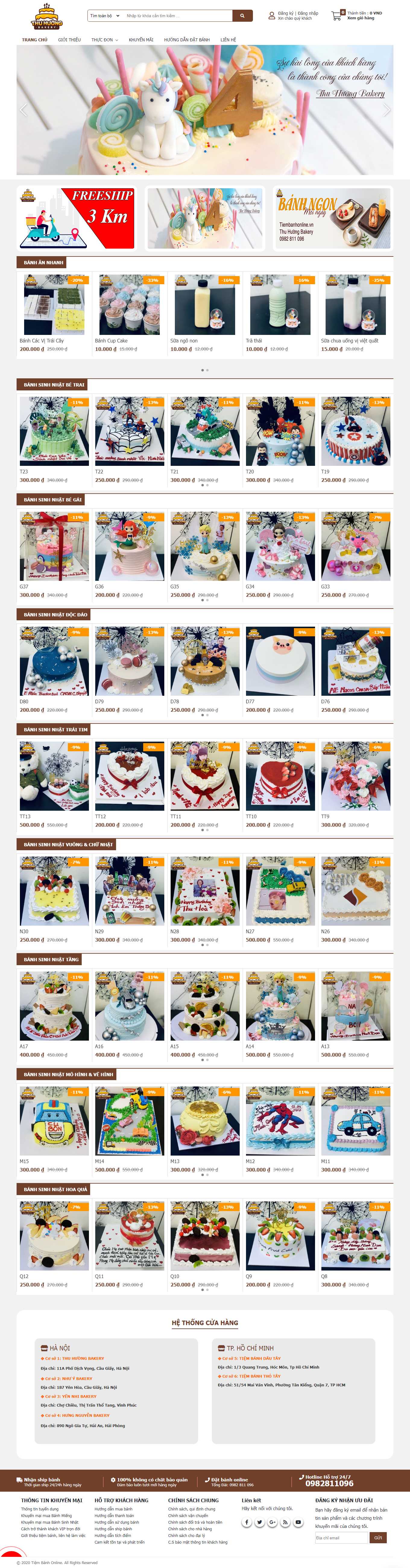 [dacsan3mien] Thiết kế Website Web bán bánh cáy - tiembanhonlinevn