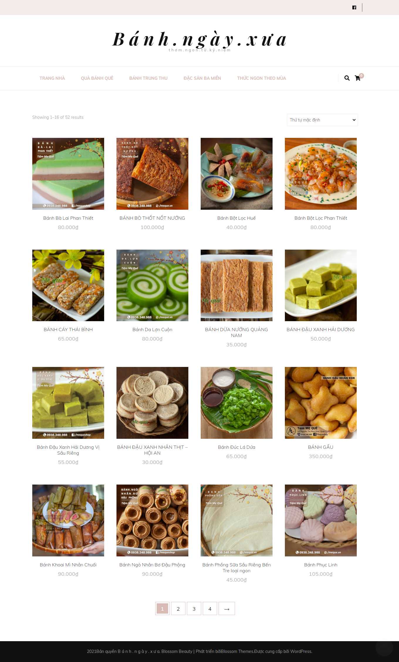 [dacsan3mien] Thiết kế Website Web bán bánh cáy - banhngayxuavn