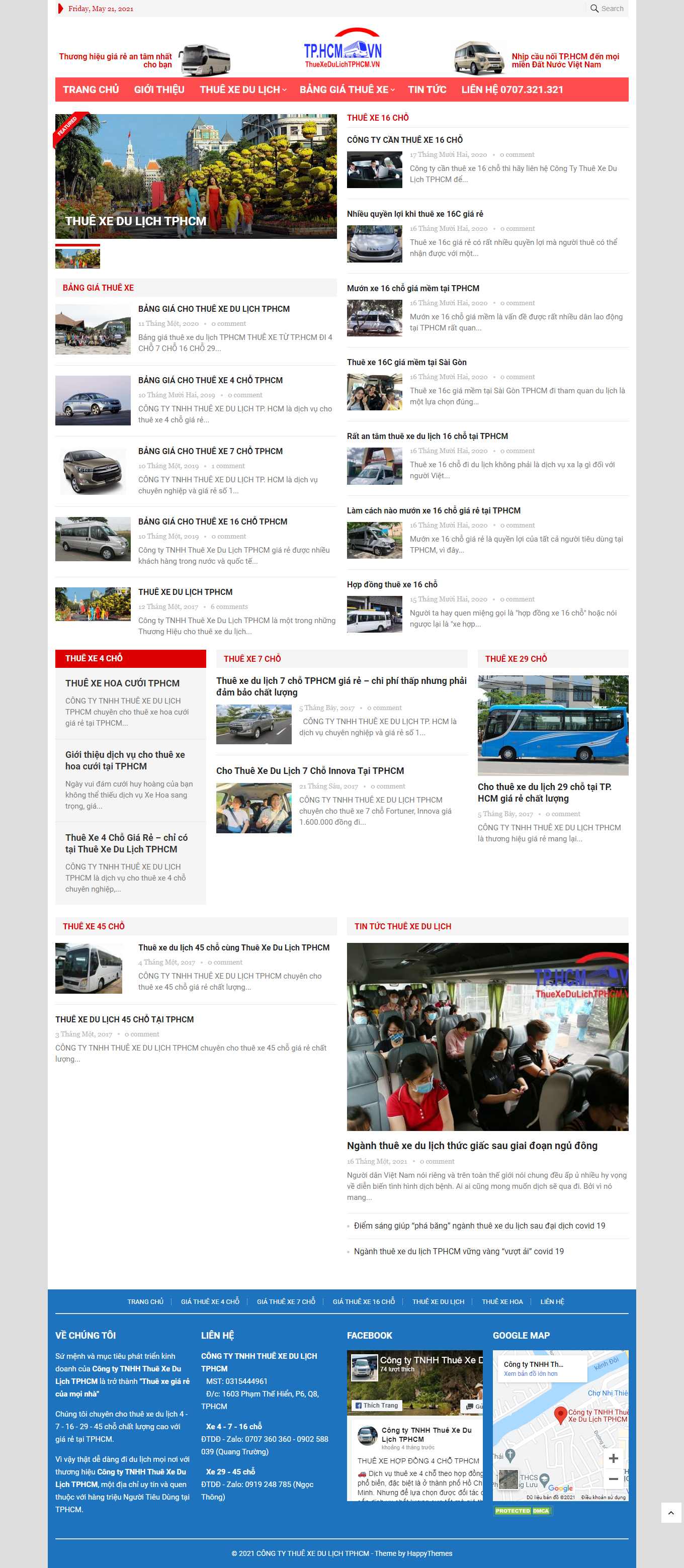 [] Thiết kế Website Web cho thuê xe du lịch - thuexedulichtphcmvn