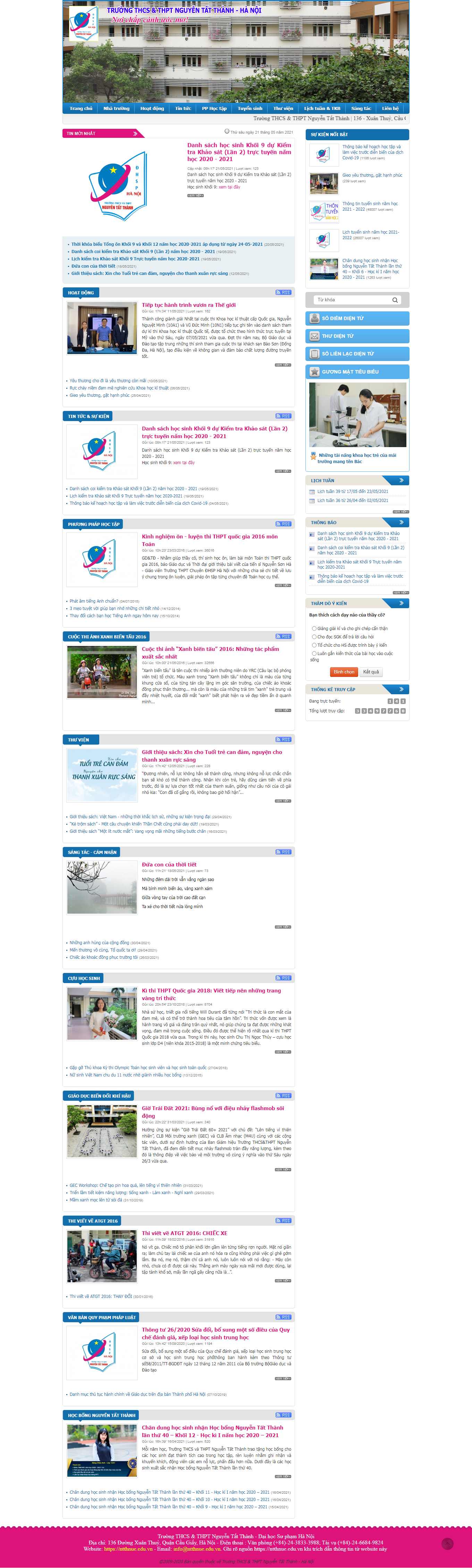 [thptnguyentrai-badinh] Thiết kế Website Web trung học phổ thông - ntthnueeduvn