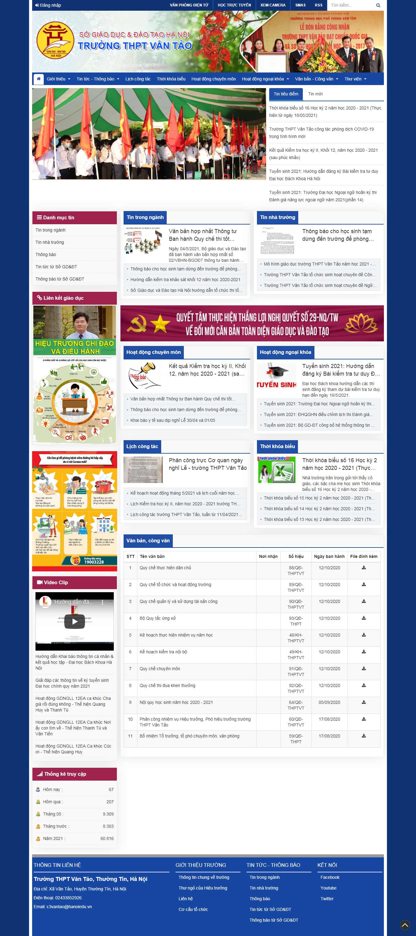 [thptnguyentrai-badinh] Thiết kế Website Web trung học phổ thông - thptvantaoeduvn