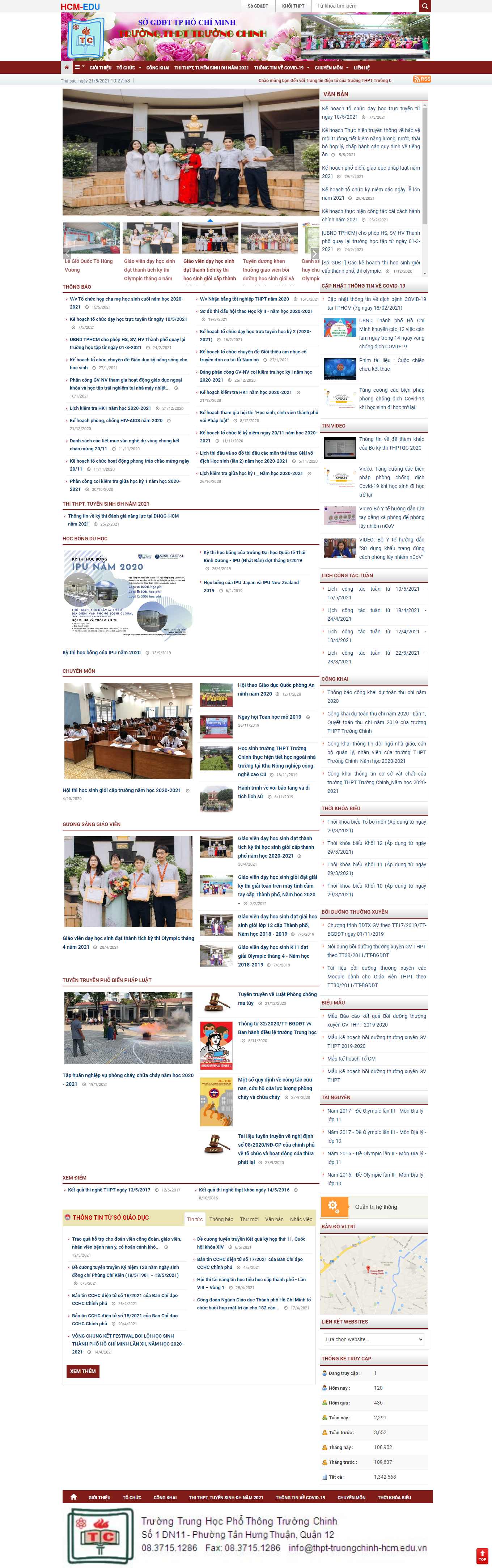 [thptnguyentrai-badinh] Thiết kế Website Web trung học phổ thông - thpttruongchinhhcmeduvn