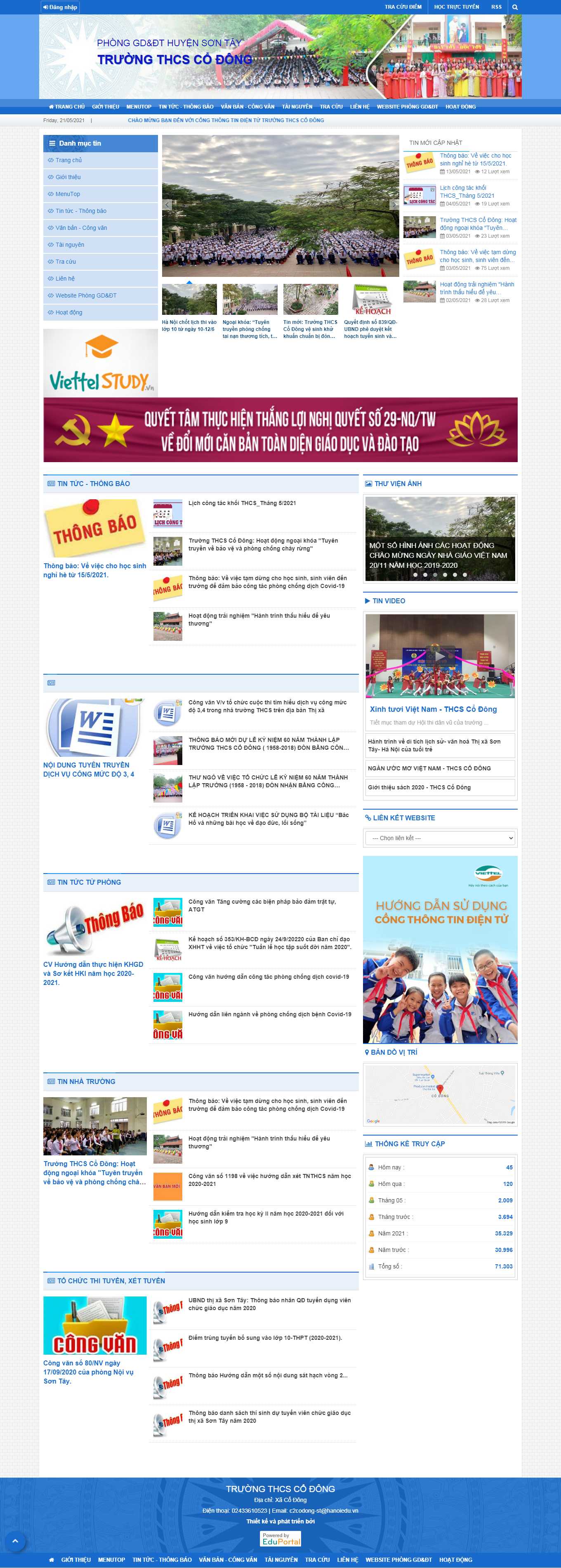 [thcsgiangvo-hn] Thiết kế Website Web trung học cơ sở - thcscodongeduvn