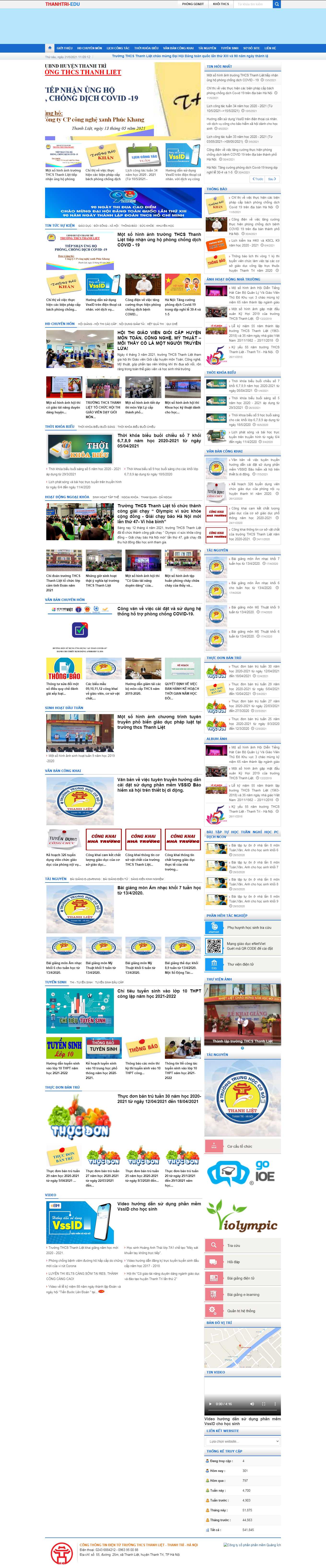 [thcsgiangvo-hn] Thiết kế Website Web trung học cơ sở - thcsthanhliethanoieduvn