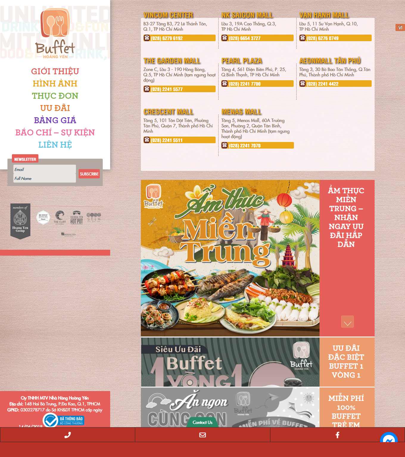 [adobibuffet] Thiết kế Website Web đặt tiệc buffet - hoangyenbuffetcom