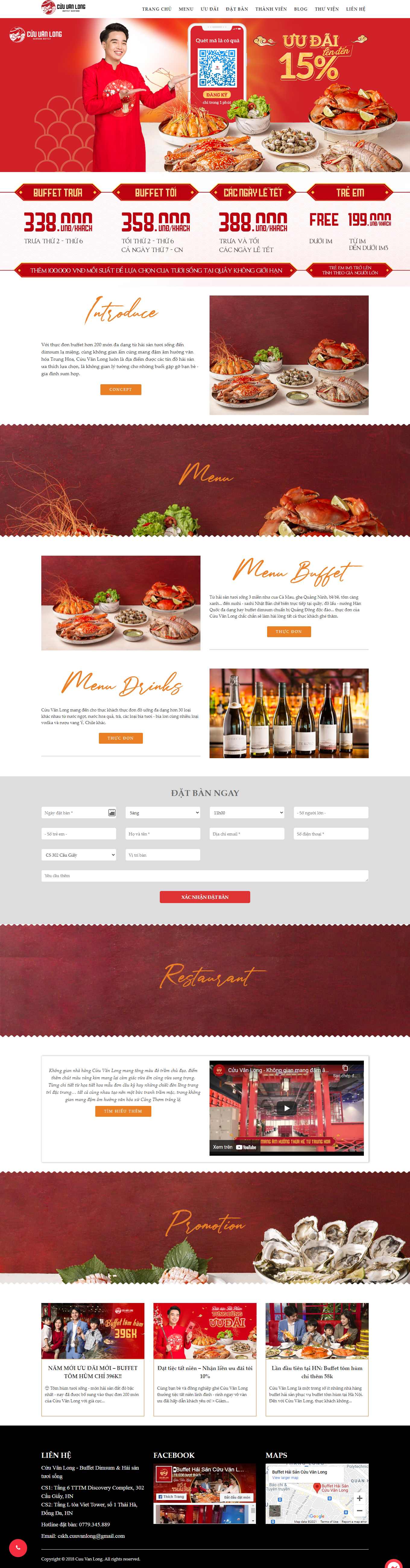 [adobibuffet] Thiết kế Website Web đặt tiệc buffet - cuuvanlongcom