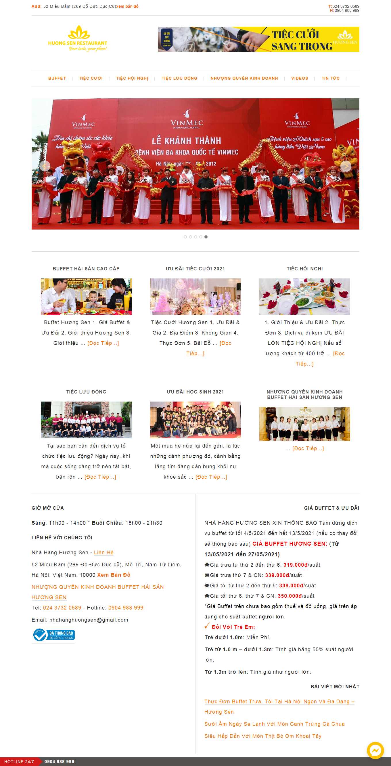 [adobibuffet] Thiết kế Website Web đặt tiệc buffet - nhahanghuongsencomvn