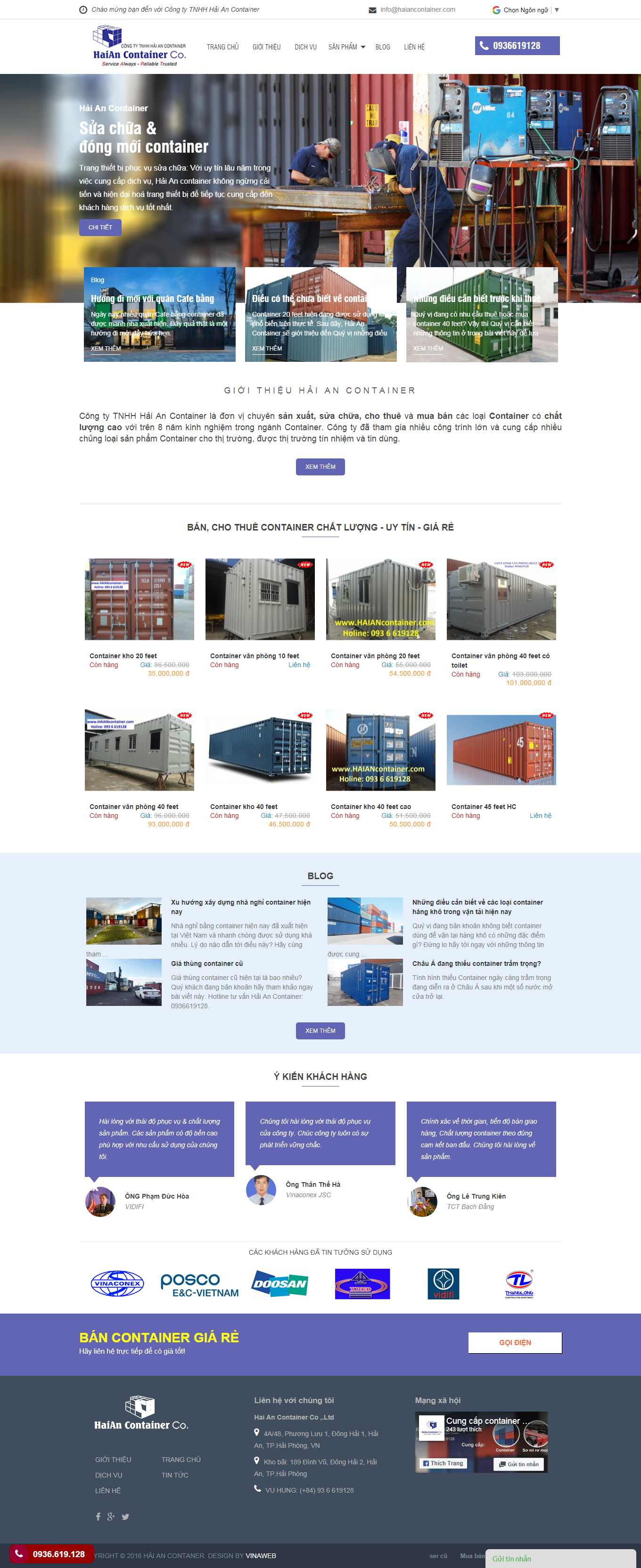 [containervanphong12h] Thiết kế Website Web mua bán container - haiancontainercom