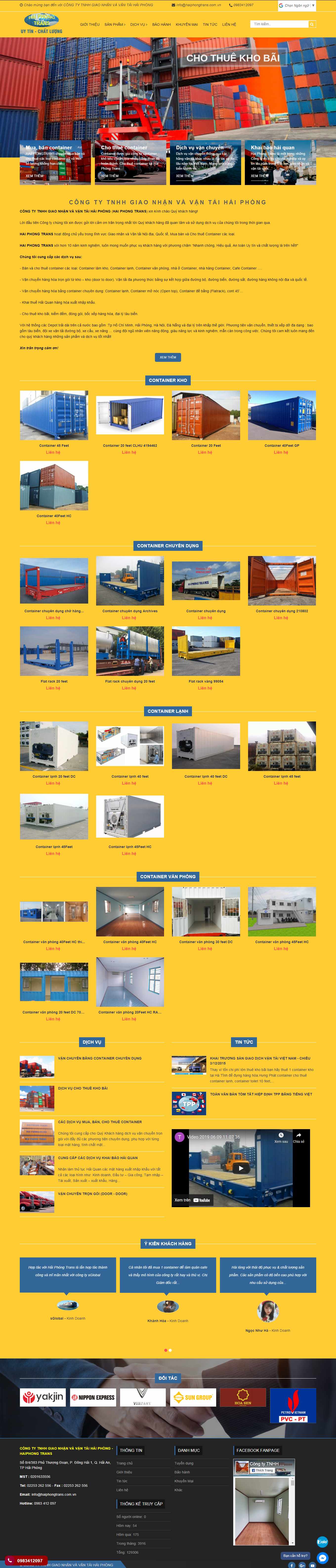 [containervanphong12h] Thiết kế Website Web mua bán container - haiphongtranscomvn