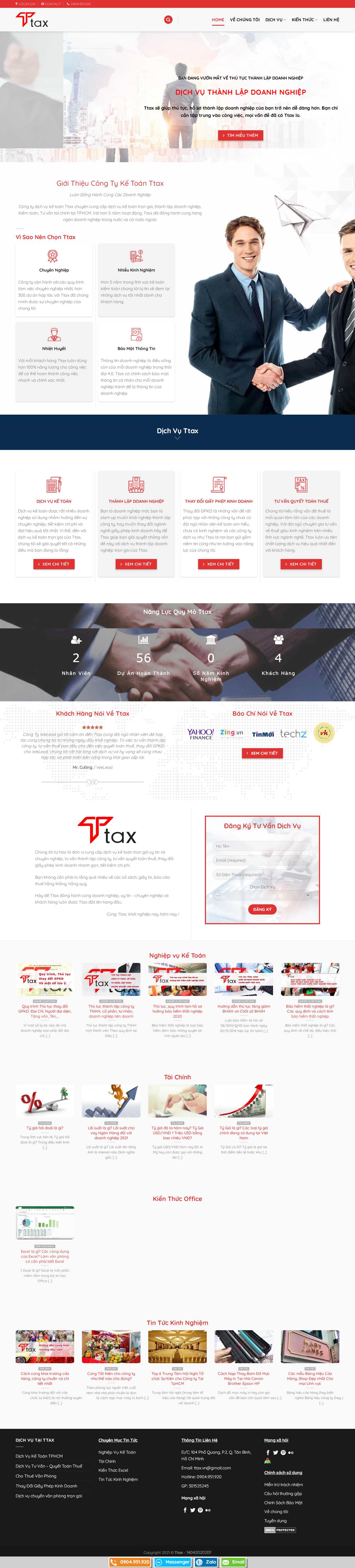 Thiết kế Website Web văn phòng chia sẻ - ttaxvn