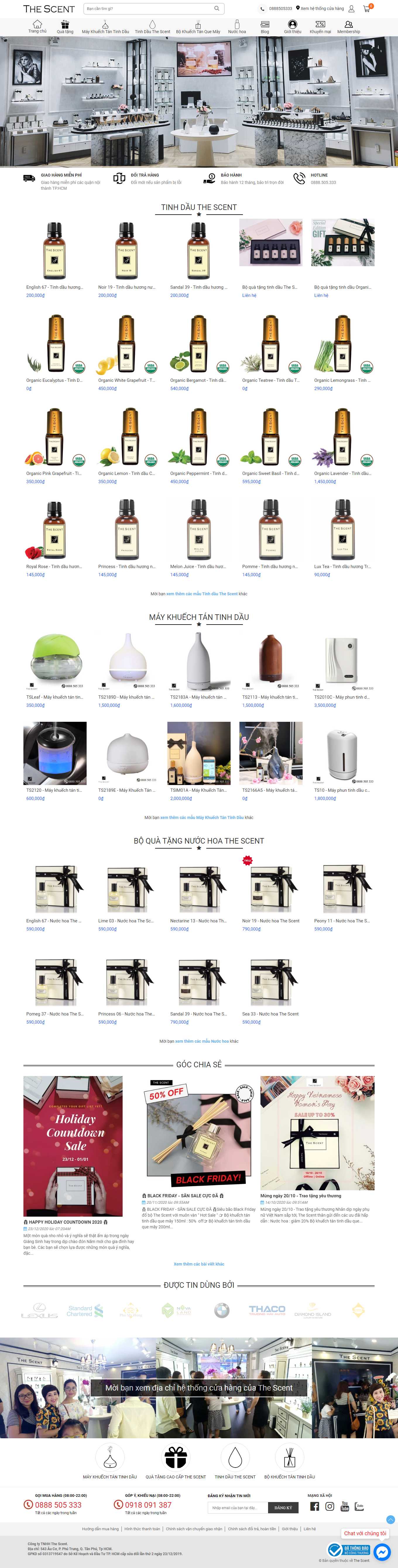 [dogomynghenguyengia] Thiết kế Website Web quà lưu niệm - thescentshopvn