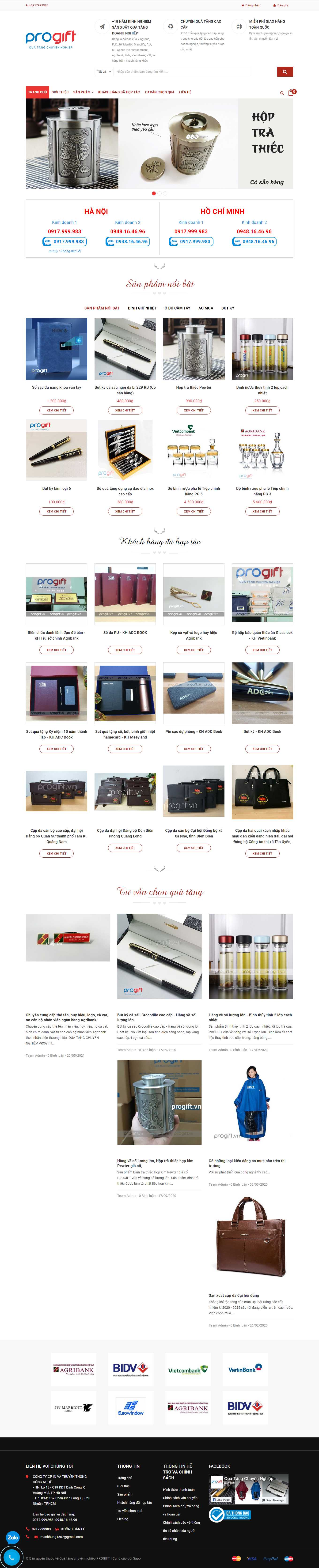 [dogomynghenguyengia] Thiết kế Website Web quà lưu niệm - progiftvn