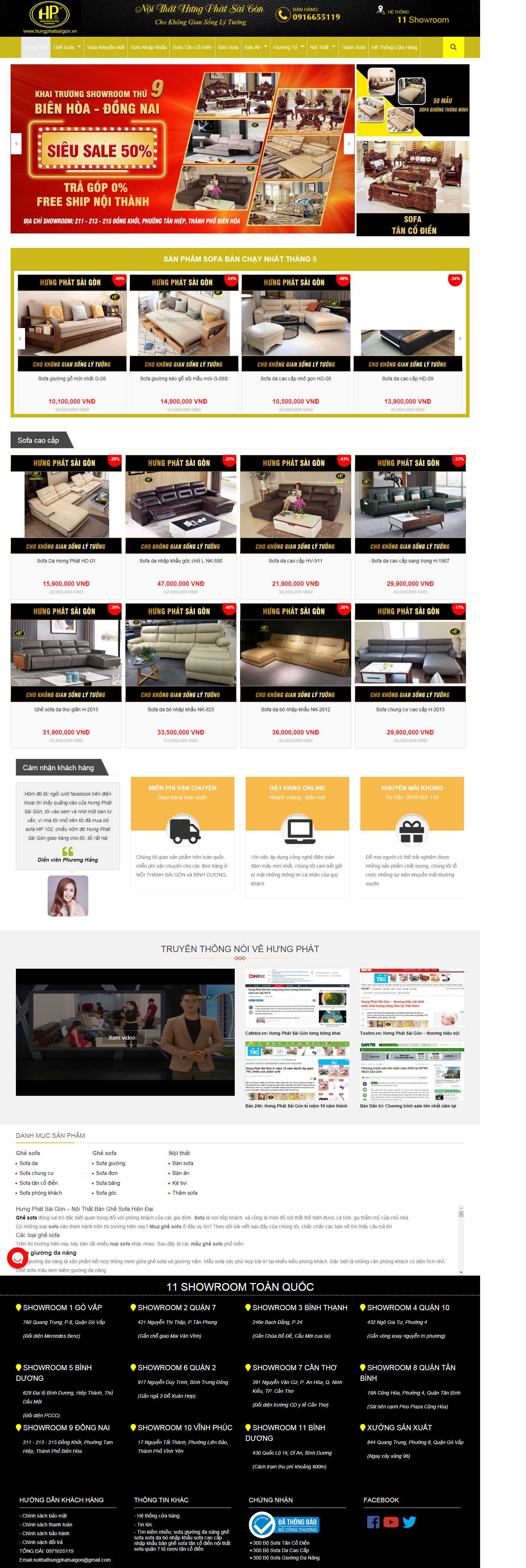 [sofagalaxy] Thiết kế Website Web sofa nhập khẩu - hungphatsaigonvn