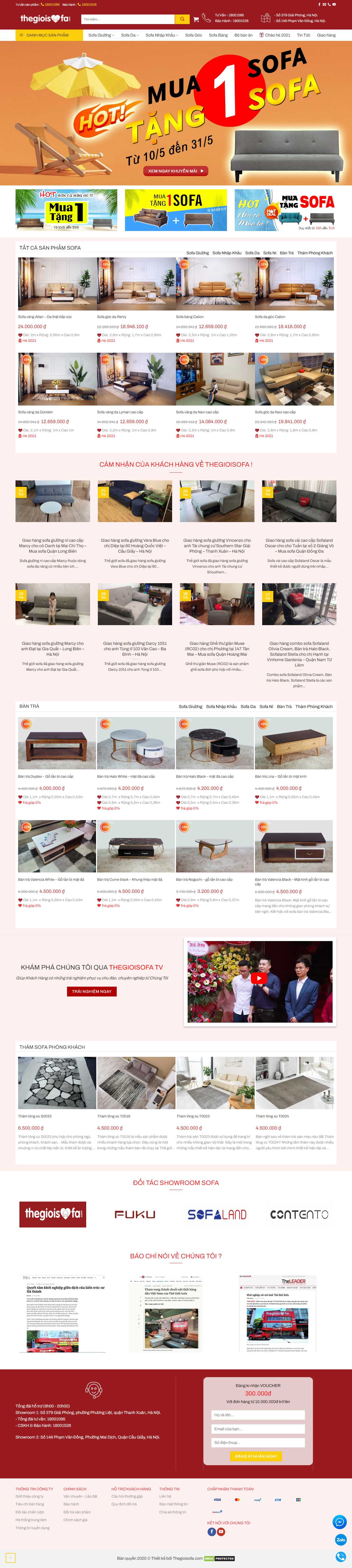 [sofagalaxy] Thiết kế Website Web sofa nhập khẩu - thegioisofacom